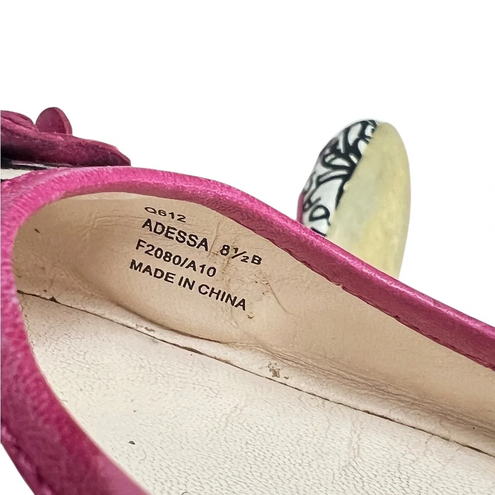 Coach Adessa Poppy Satin Floral Graffiti Sequin Ballet Flats Size 8.5B - Picture 4 of 8